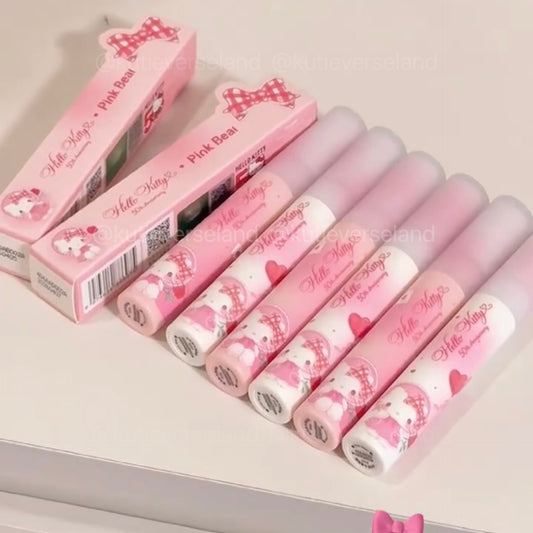 [Limited Edition] Cute Cartoon Coquette Pink Bear x Kitty Lip Tint Collections