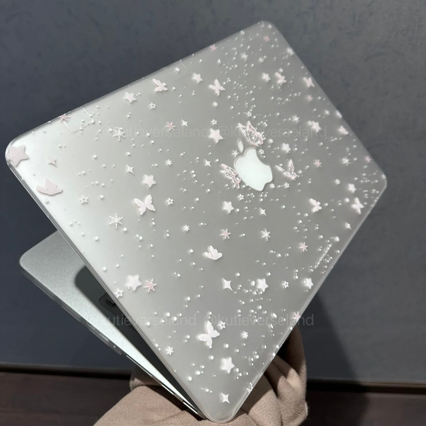 Coquette Cute Butterflies Stars Galaxy MacBook Clear Case