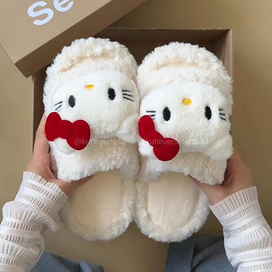 [Seasonal Favorites] Cute Cartoon Cat KTY Fluffy Slippers Collections