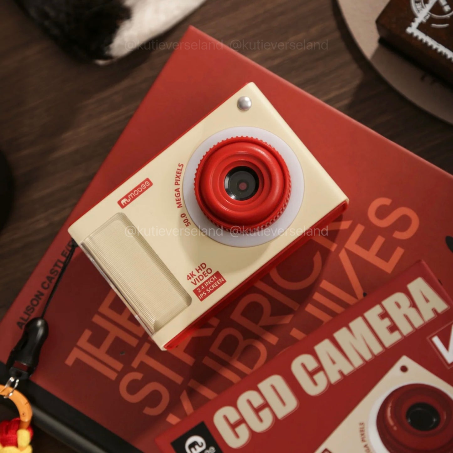 Caméra CCD rétro pour enfants, style vintage, avec mini-jeux et éclairage LED