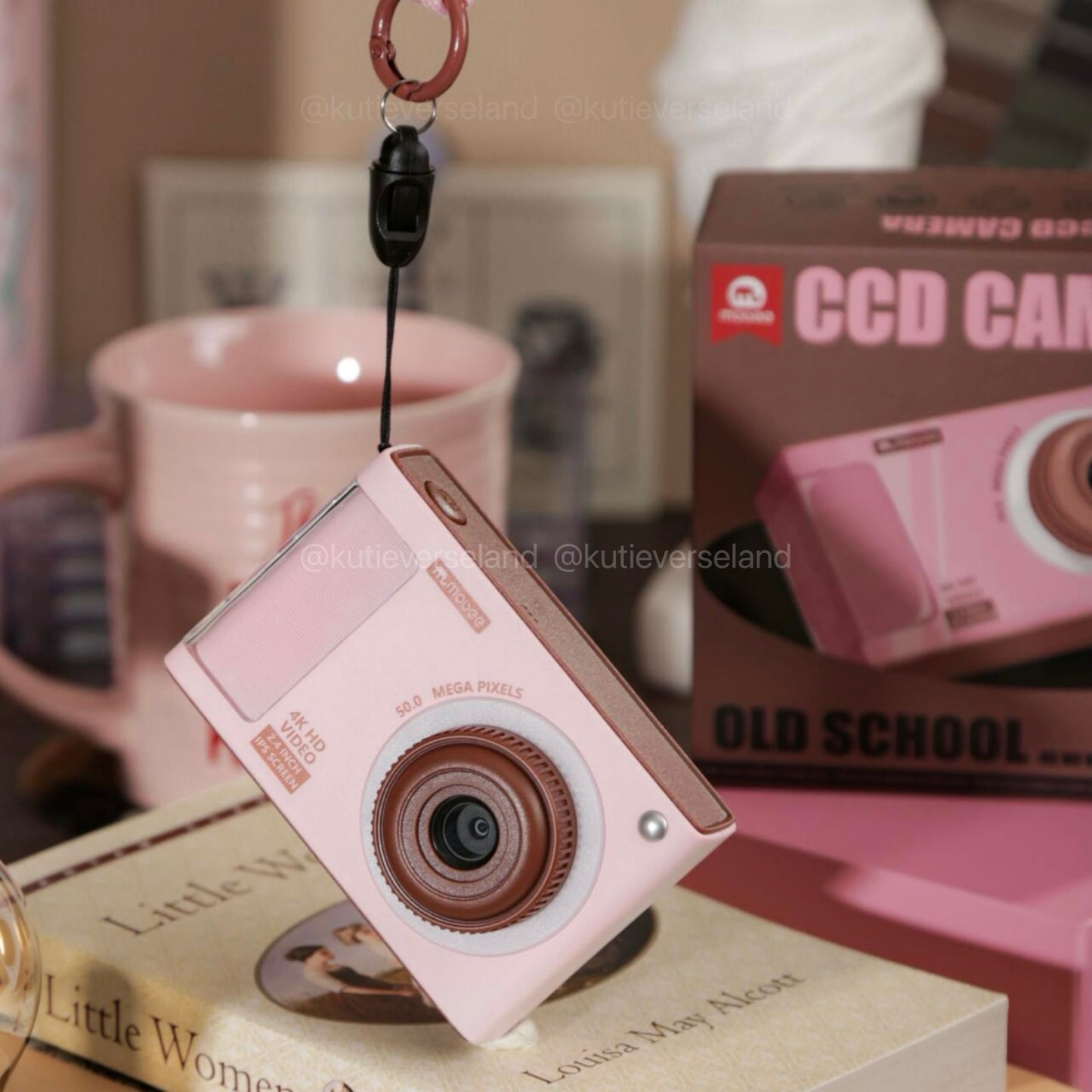 Caméra CCD rétro pour enfants, style vintage, avec mini-jeux et éclairage LED