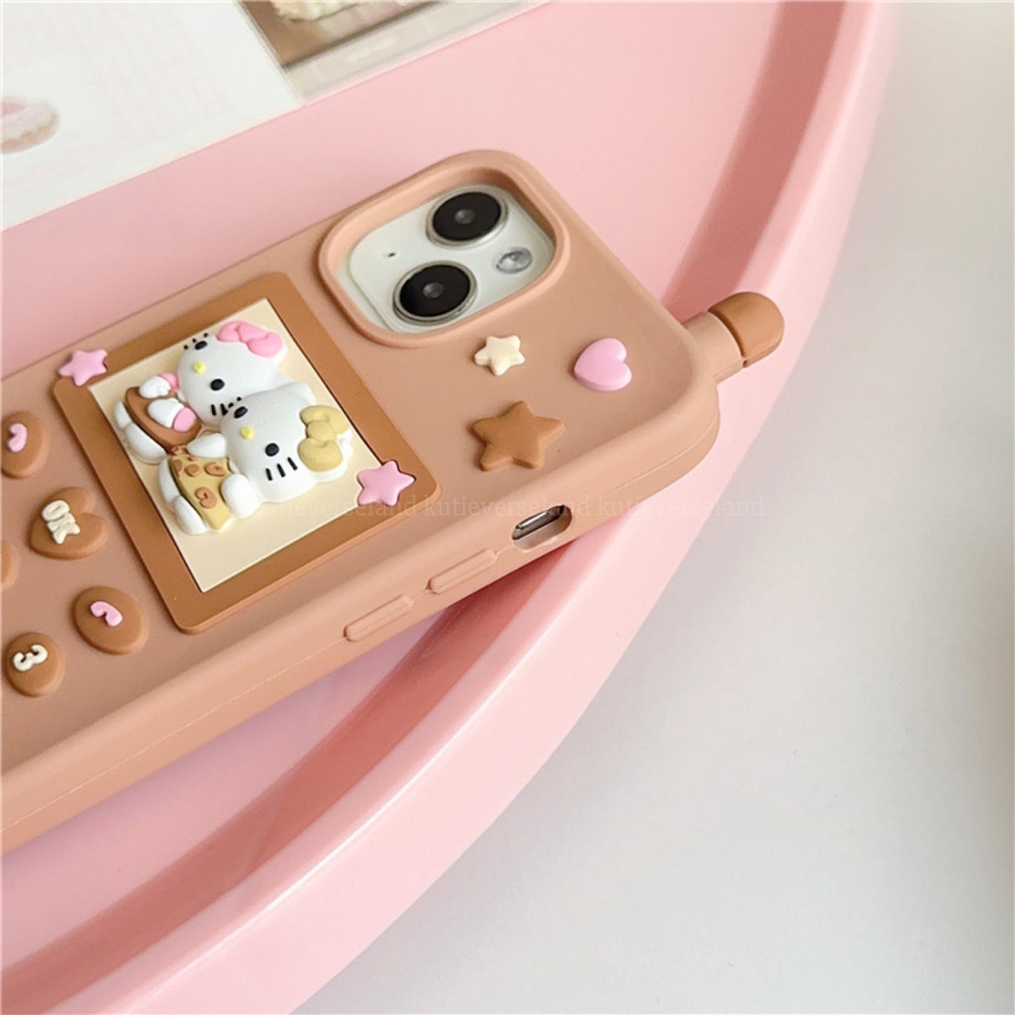 Cute Cartoon Cat KTY Nostalgia Phone Silicone Soft iPhone Case