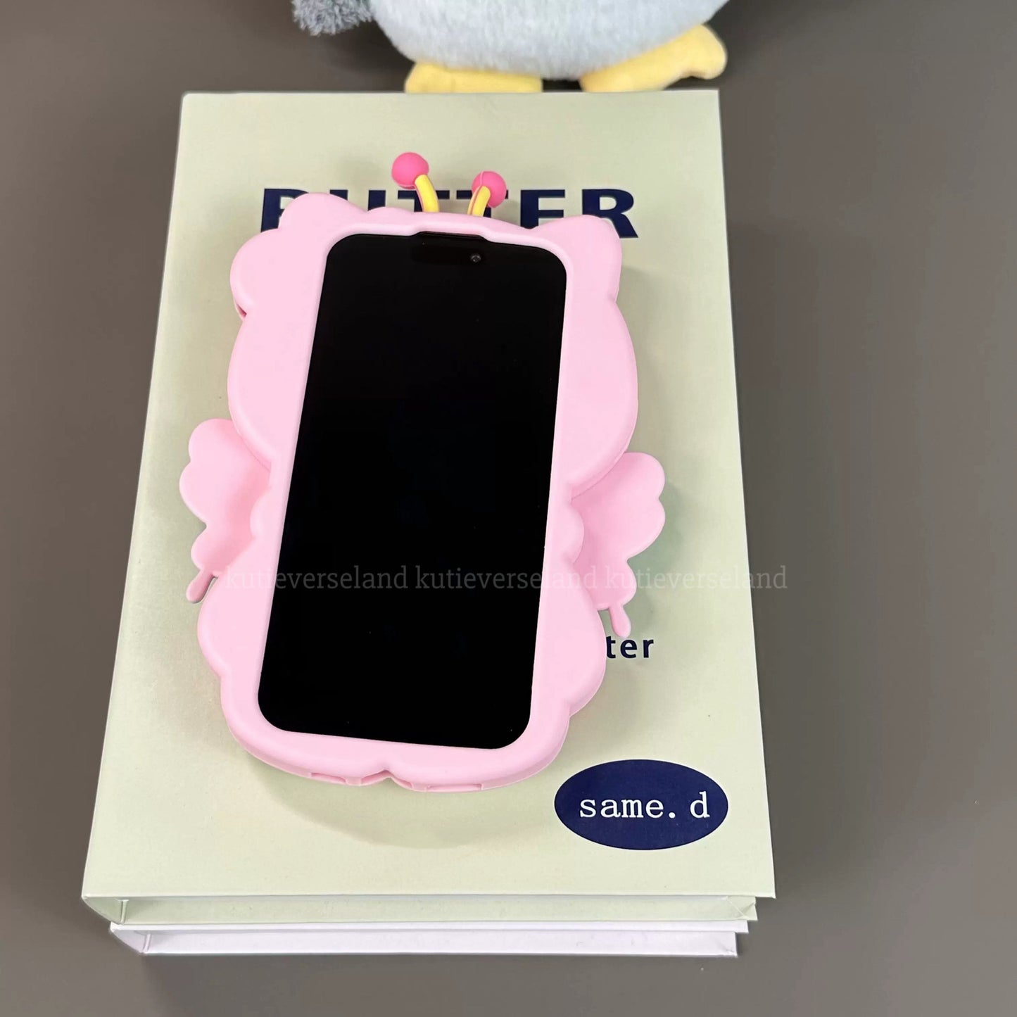 Cute Cartoon Cat KTY Floral Angel Silicone Soft iPhone Case